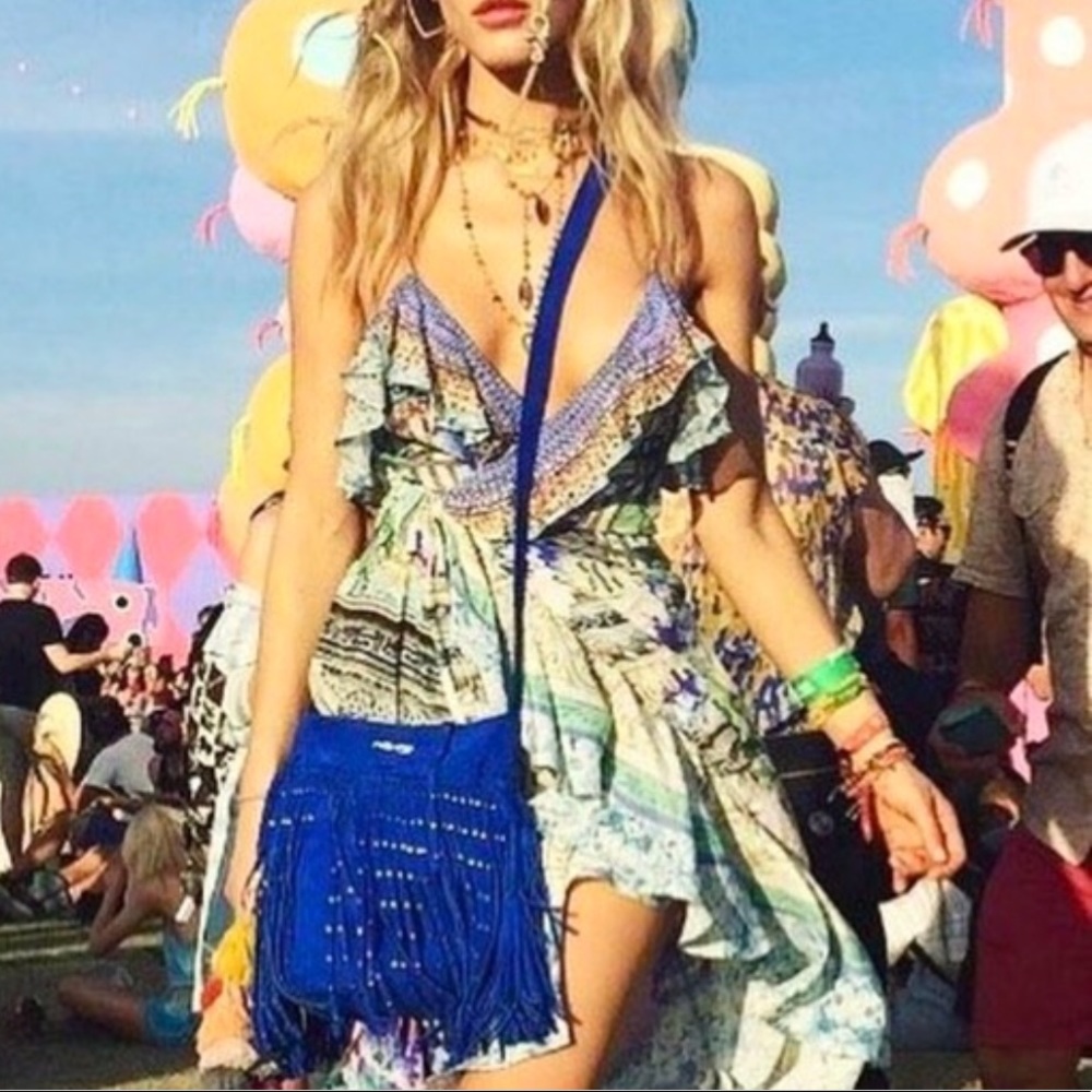 AS by DF blue suede leather bucket purse NWOT